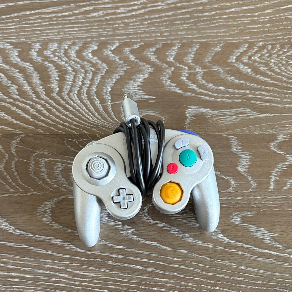 Silver Game Controller for Video Game Consoles